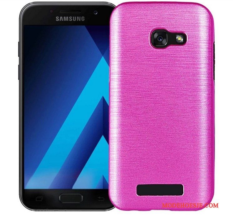 Hoesje Samsung Galaxy A7 2017 Metaal Telefoon Rood, Hoes Samsung Galaxy A7 2017 Bescherming Anti-fall