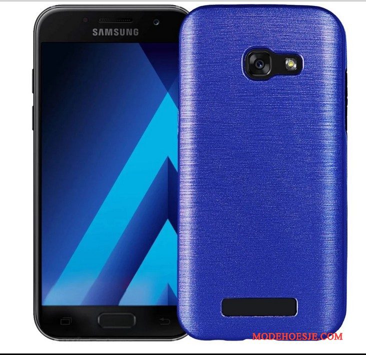 Hoesje Samsung Galaxy A7 2017 Metaal Telefoon Rood, Hoes Samsung Galaxy A7 2017 Bescherming Anti-fall