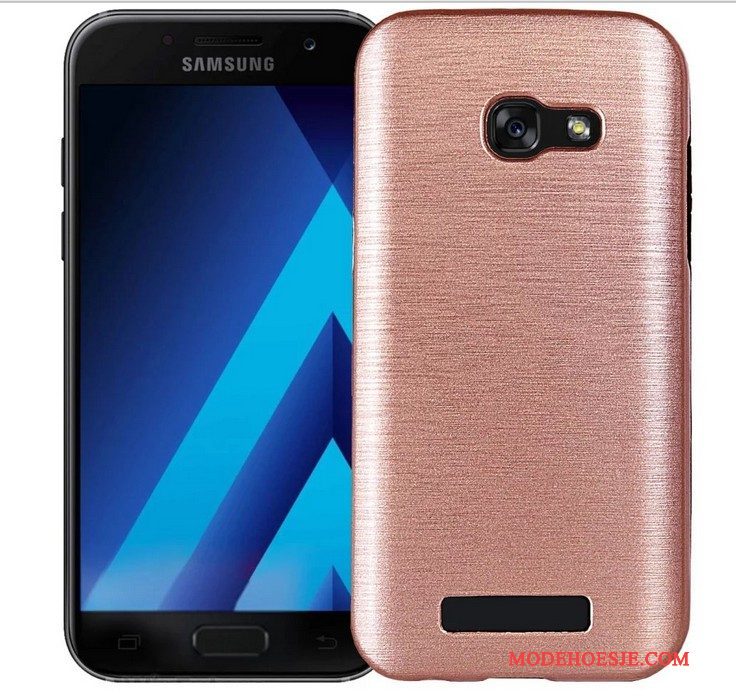 Hoesje Samsung Galaxy A7 2017 Metaal Telefoon Rood, Hoes Samsung Galaxy A7 2017 Bescherming Anti-fall