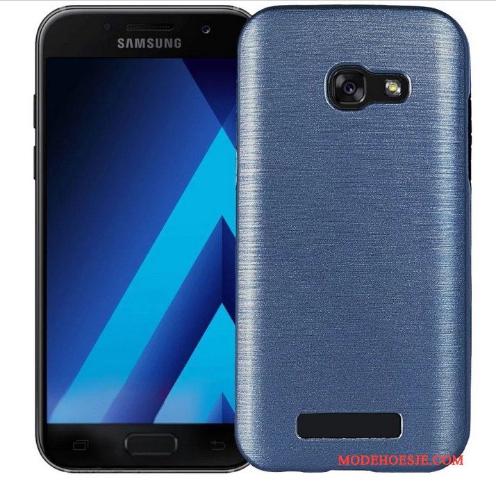 Hoesje Samsung Galaxy A7 2017 Metaal Telefoon Rood, Hoes Samsung Galaxy A7 2017 Bescherming Anti-fall