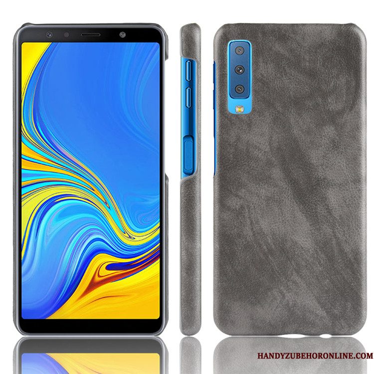 Hoesje Samsung Galaxy A7 2018 Bescherming Telefoon Patroon, Hoes Samsung Galaxy A7 2018 Leer Soort Aziatische Vrucht Hard