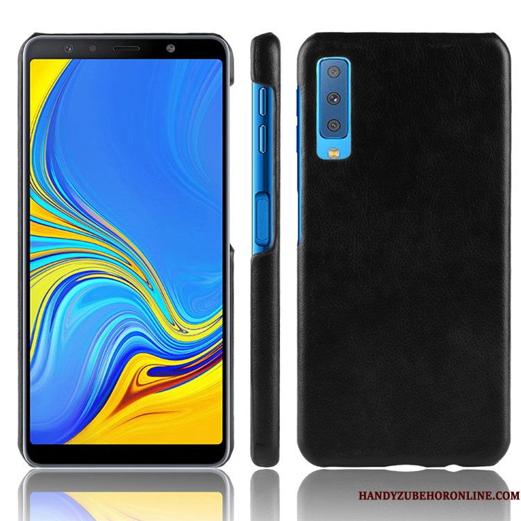 Hoesje Samsung Galaxy A7 2018 Bescherming Telefoon Patroon, Hoes Samsung Galaxy A7 2018 Leer Soort Aziatische Vrucht Hard