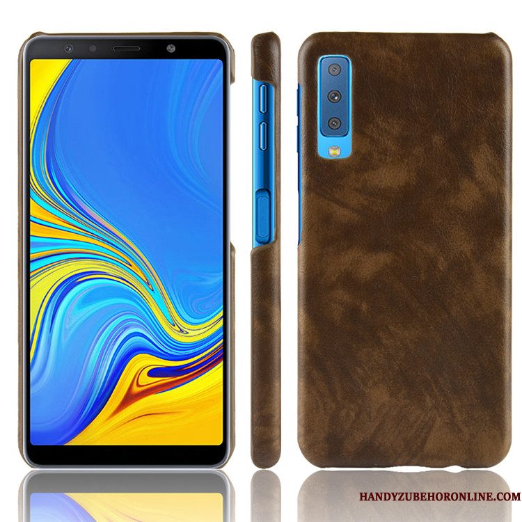 Hoesje Samsung Galaxy A7 2018 Bescherming Telefoon Patroon, Hoes Samsung Galaxy A7 2018 Leer Soort Aziatische Vrucht Hard