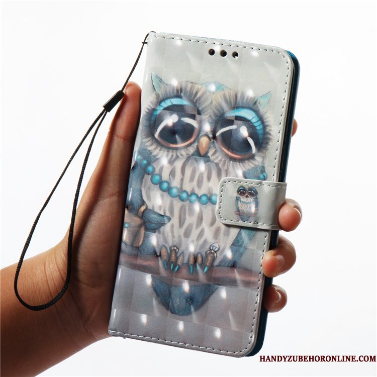 Hoesje Samsung Galaxy A7 2018 Folio Telefoon Anti-fall, Hoes Samsung Galaxy A7 2018 Zakken Blauw