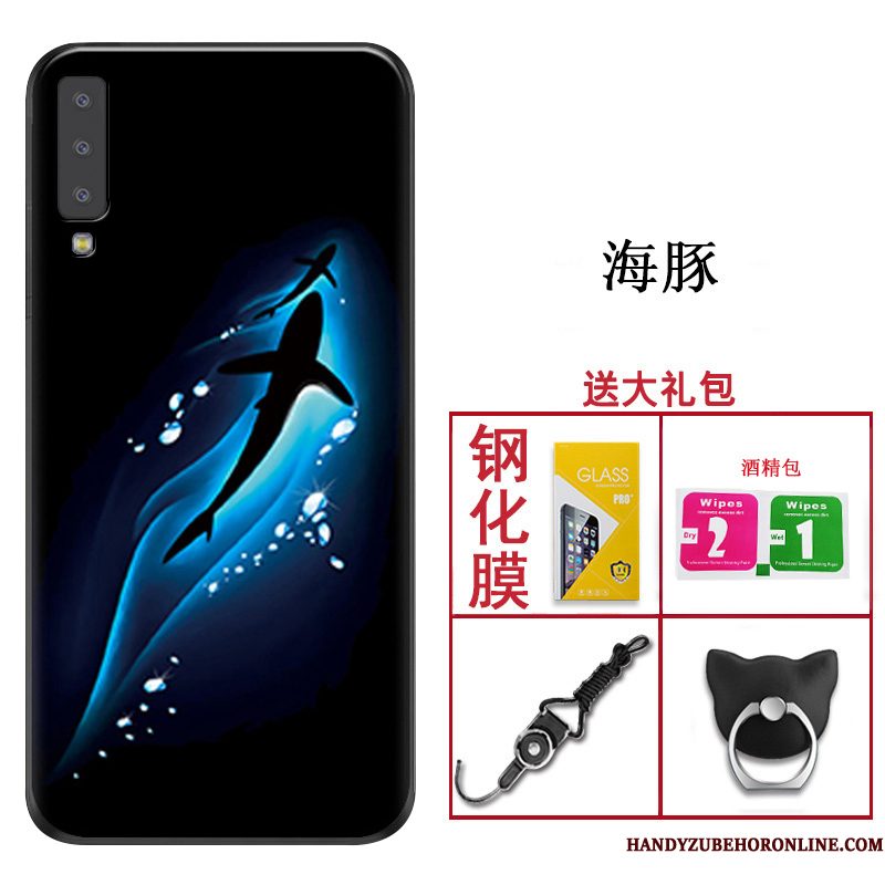 Hoesje Samsung Galaxy A7 2018 Siliconen Anti-falltelefoon, Hoes Samsung Galaxy A7 2018 Zacht Trend