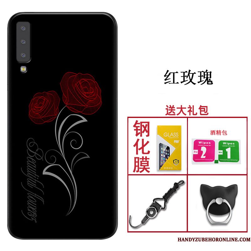 Hoesje Samsung Galaxy A7 2018 Siliconen Anti-falltelefoon, Hoes Samsung Galaxy A7 2018 Zacht Trend