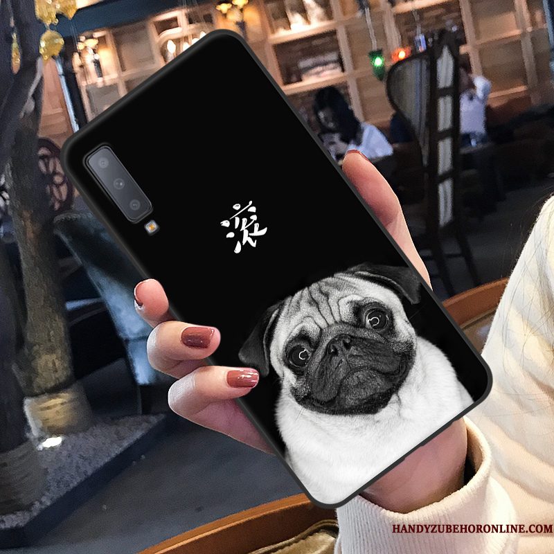 Hoesje Samsung Galaxy A7 2018 Zacht Grappig Nieuw, Hoes Samsung Galaxy A7 2018 Spotprent Roodtelefoon