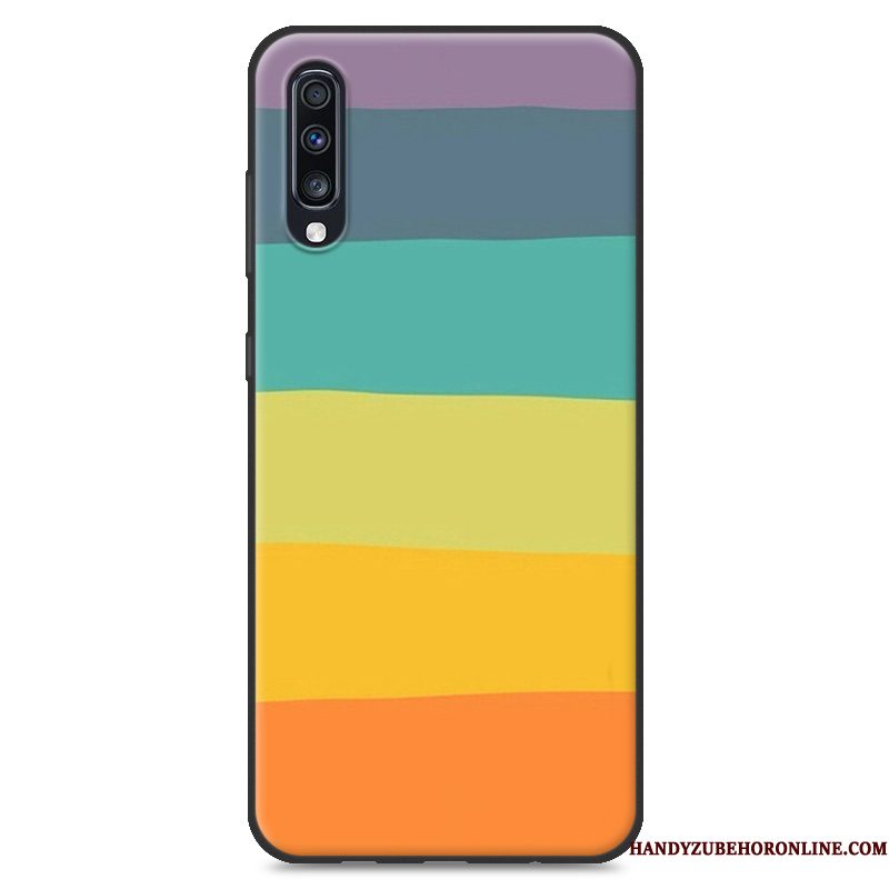 Hoesje Samsung Galaxy A70 Bescherming Anti-falltelefoon, Hoes Samsung Galaxy A70 Zacht Rood Schrobben