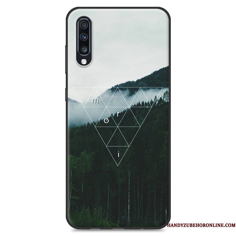 Hoesje Samsung Galaxy A70 Bescherming Anti-falltelefoon, Hoes Samsung Galaxy A70 Zacht Rood Schrobben