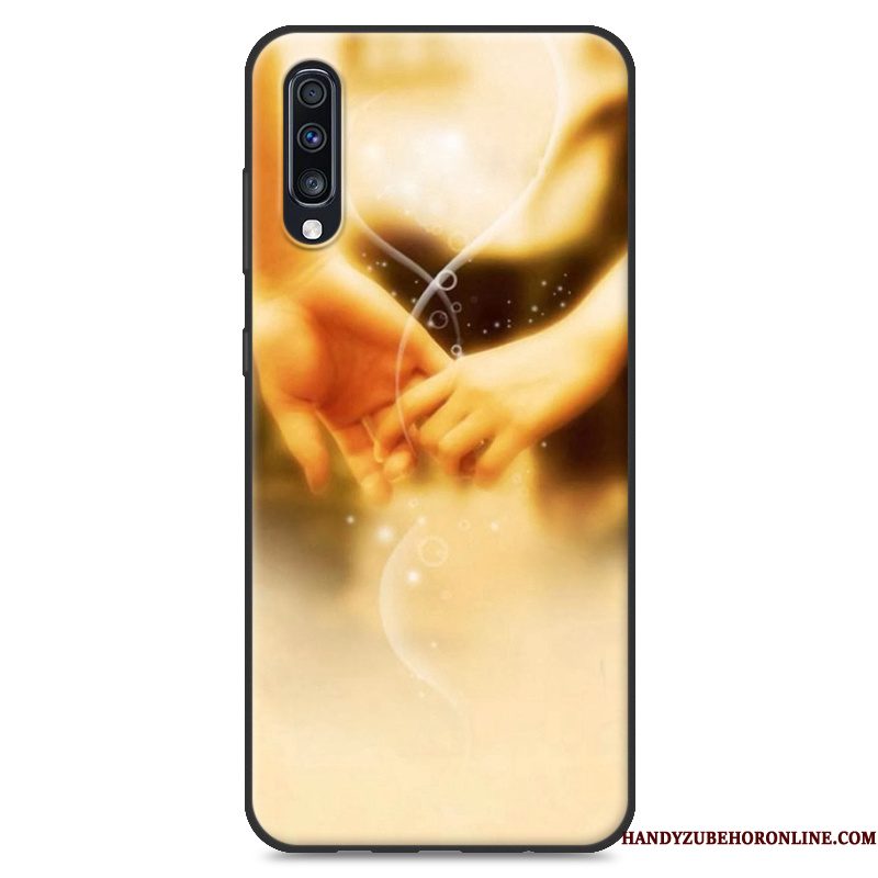 Hoesje Samsung Galaxy A70 Bescherming Anti-falltelefoon, Hoes Samsung Galaxy A70 Zacht Rood Schrobben