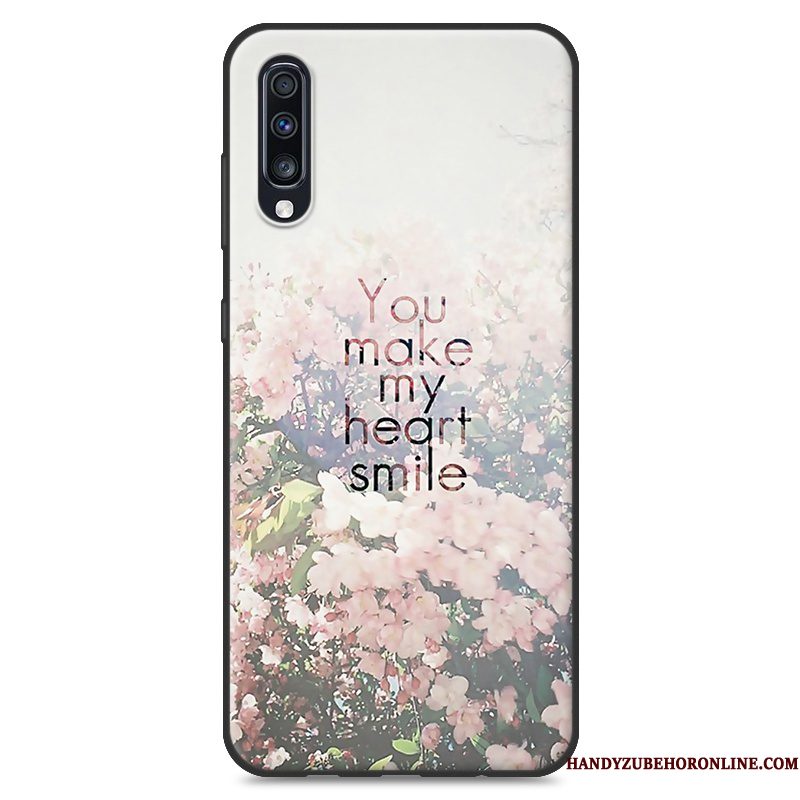 Hoesje Samsung Galaxy A70 Bescherming Anti-falltelefoon, Hoes Samsung Galaxy A70 Zacht Rood Schrobben