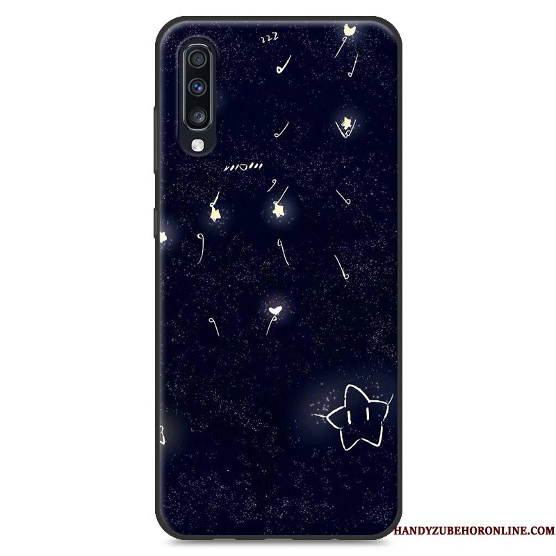 Hoesje Samsung Galaxy A70 Bescherming Anti-falltelefoon, Hoes Samsung Galaxy A70 Zacht Rood Schrobben