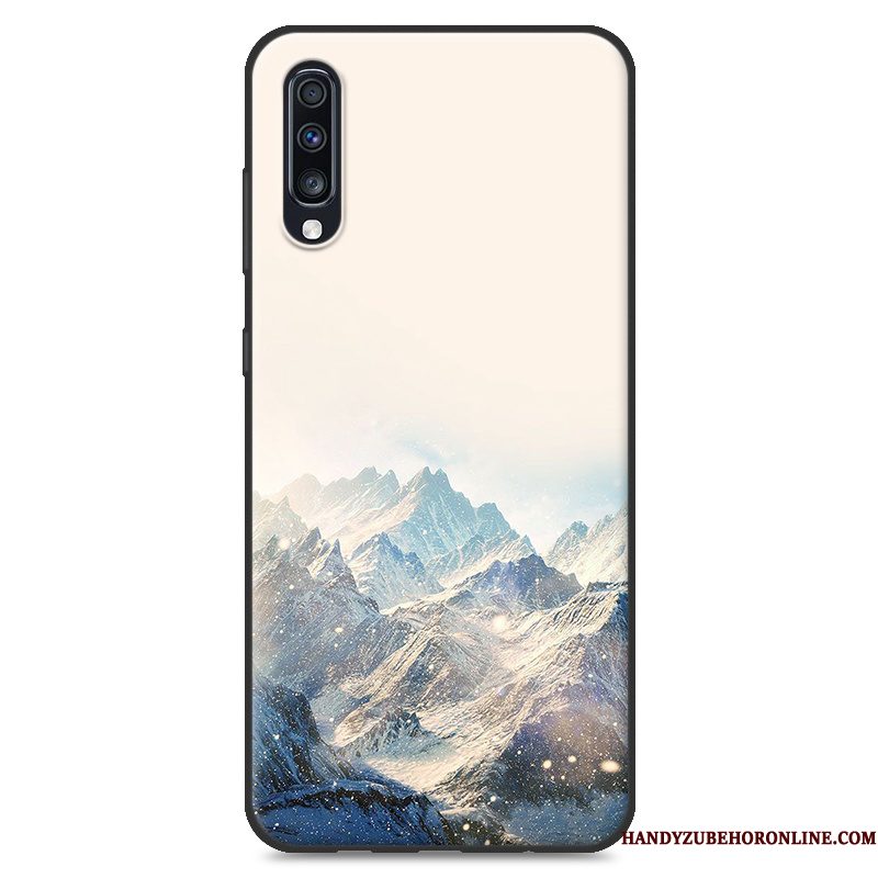 Hoesje Samsung Galaxy A70 Bescherming Landschap Nieuw, Hoes Samsung Galaxy A70 Geschilderd Eenvoudige Blauw