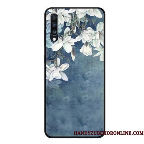 Hoesje Samsung Galaxy A70 Bescherming Schrobben Zwart, Hoes Samsung Galaxy A70 Zacht Rozetelefoon