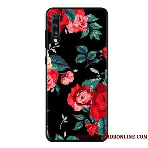 Hoesje Samsung Galaxy A70 Bescherming Schrobben Zwart, Hoes Samsung Galaxy A70 Zacht Rozetelefoon