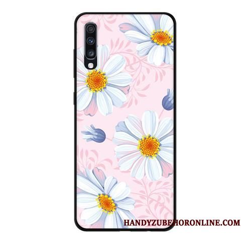 Hoesje Samsung Galaxy A70 Bescherming Schrobben Zwart, Hoes Samsung Galaxy A70 Zacht Rozetelefoon