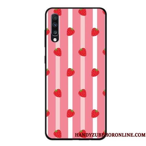 Hoesje Samsung Galaxy A70 Bescherming Schrobben Zwart, Hoes Samsung Galaxy A70 Zacht Rozetelefoon