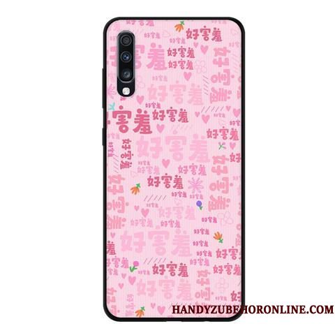 Hoesje Samsung Galaxy A70 Bescherming Schrobben Zwart, Hoes Samsung Galaxy A70 Zacht Rozetelefoon