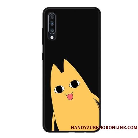 Hoesje Samsung Galaxy A70 Bescherming Zwart Gazen, Hoes Samsung Galaxy A70 Zacht Telefoon Kant