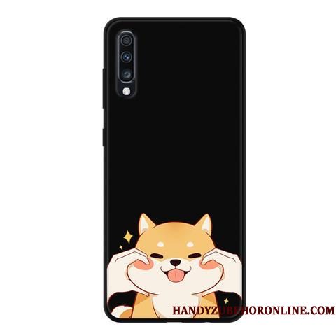 Hoesje Samsung Galaxy A70 Bescherming Zwart Gazen, Hoes Samsung Galaxy A70 Zacht Telefoon Kant