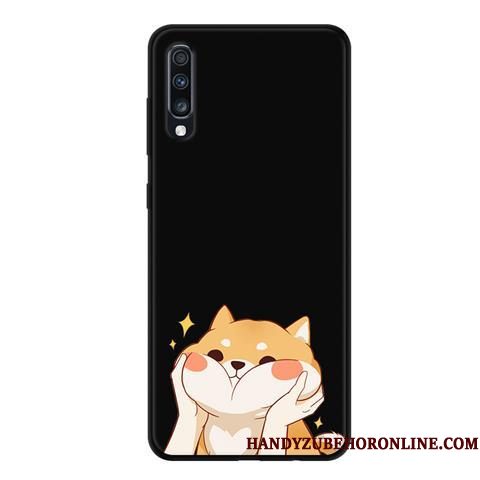 Hoesje Samsung Galaxy A70 Bescherming Zwart Gazen, Hoes Samsung Galaxy A70 Zacht Telefoon Kant