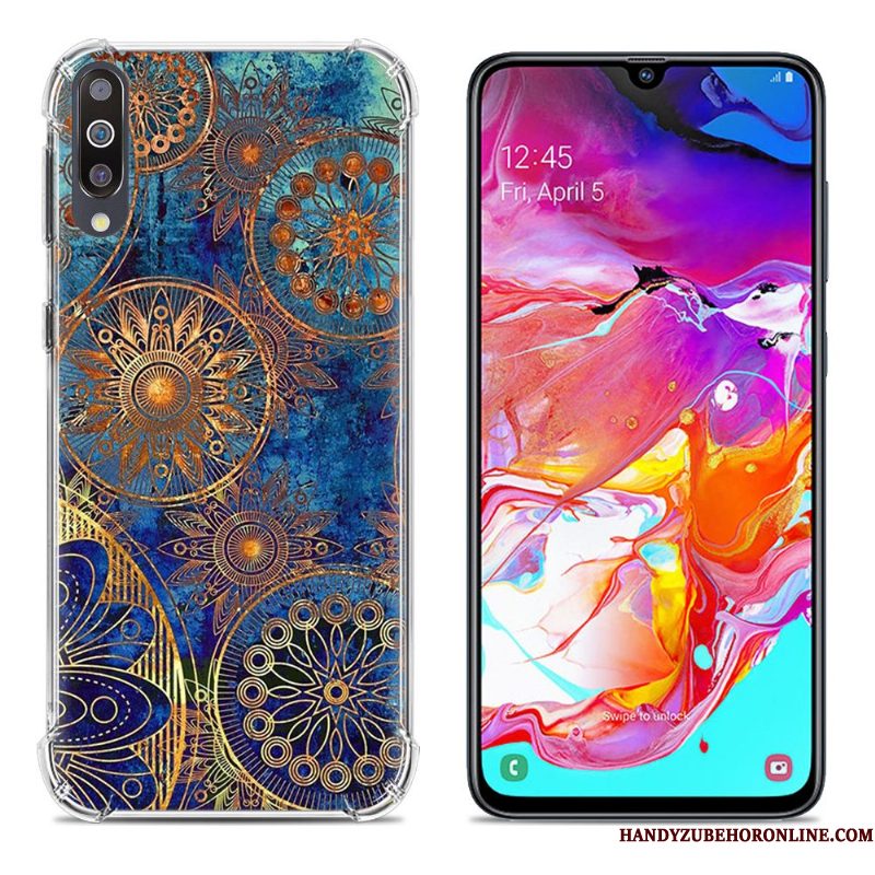 Hoesje Samsung Galaxy A70 Scheppend Groen Gasbag, Hoes Samsung Galaxy A70 Zakken Telefoon Anti-fall