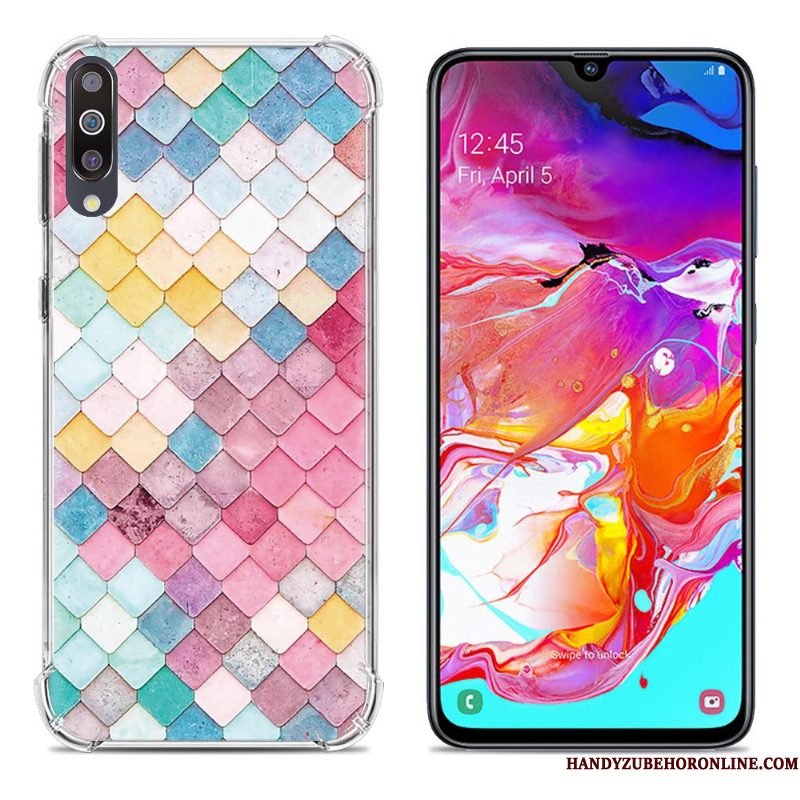 Hoesje Samsung Galaxy A70 Scheppend Groen Gasbag, Hoes Samsung Galaxy A70 Zakken Telefoon Anti-fall