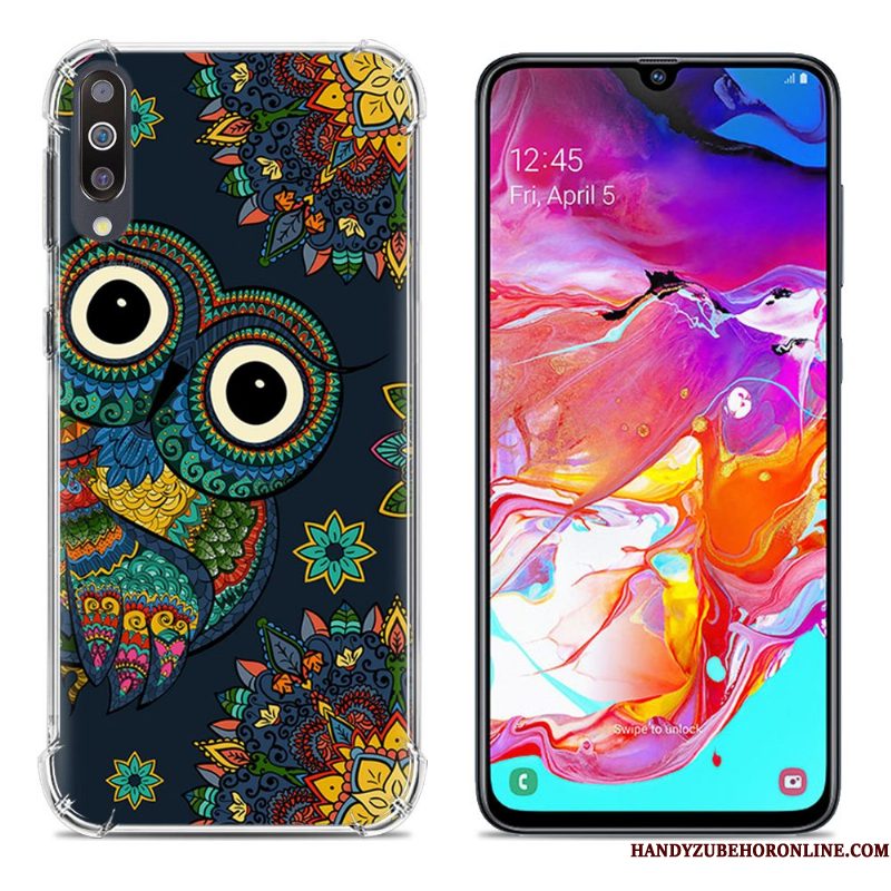 Hoesje Samsung Galaxy A70 Scheppend Groen Gasbag, Hoes Samsung Galaxy A70 Zakken Telefoon Anti-fall