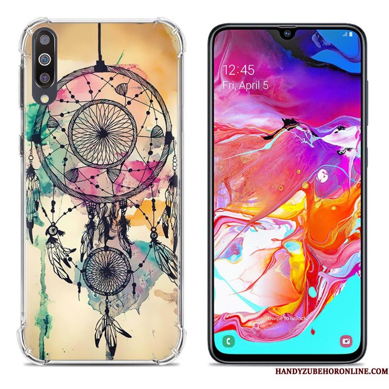 Hoesje Samsung Galaxy A70 Scheppend Groen Gasbag, Hoes Samsung Galaxy A70 Zakken Telefoon Anti-fall