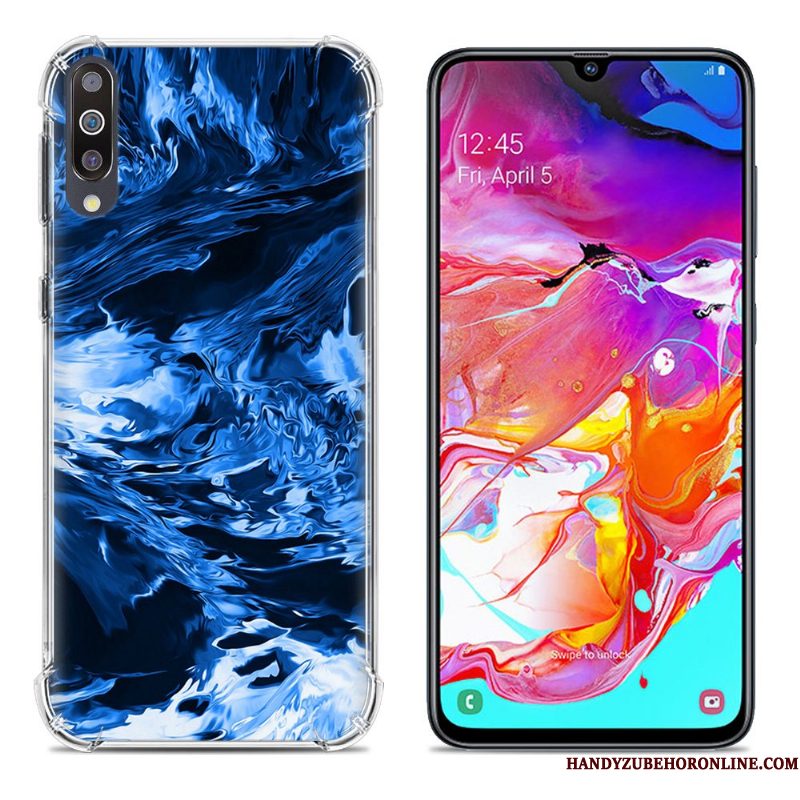 Hoesje Samsung Galaxy A70 Scheppend Groen Gasbag, Hoes Samsung Galaxy A70 Zakken Telefoon Anti-fall