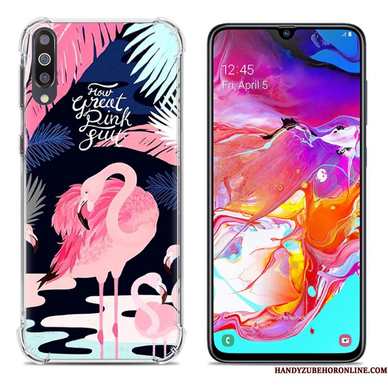 Hoesje Samsung Galaxy A70 Scheppend Groen Gasbag, Hoes Samsung Galaxy A70 Zakken Telefoon Anti-fall