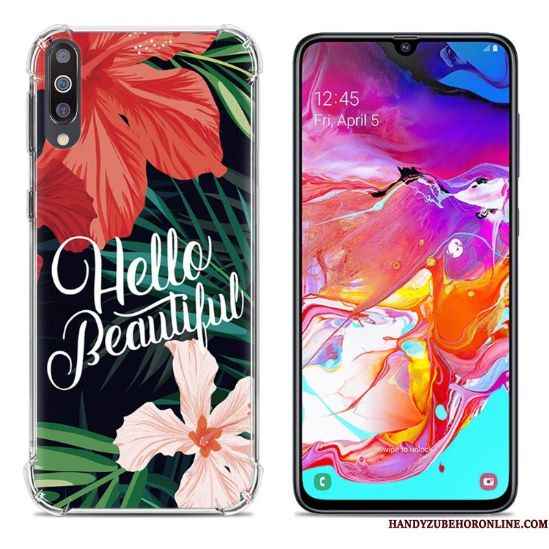 Hoesje Samsung Galaxy A70 Scheppend Groen Gasbag, Hoes Samsung Galaxy A70 Zakken Telefoon Anti-fall