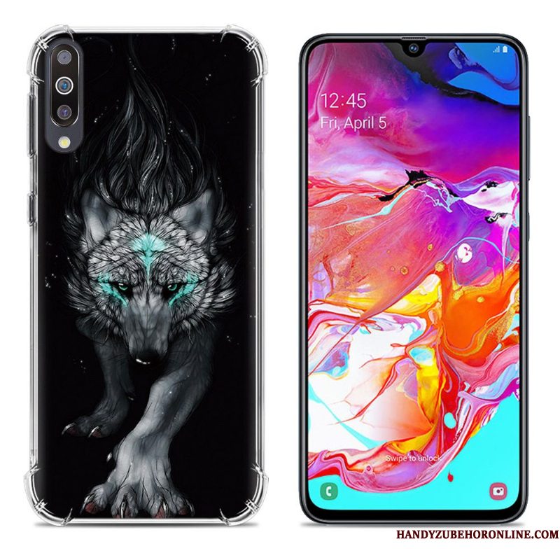 Hoesje Samsung Galaxy A70 Scheppend Groen Gasbag, Hoes Samsung Galaxy A70 Zakken Telefoon Anti-fall