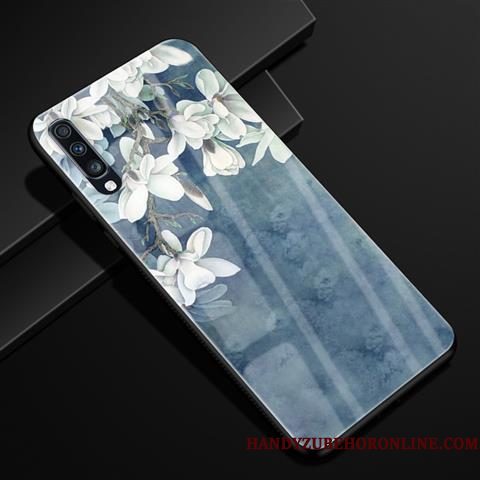 Hoesje Samsung Galaxy A70 Scheppend Groen Glas, Hoes Samsung Galaxy A70 Bescherming Verstelefoon