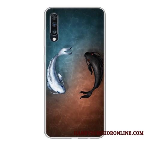 Hoesje Samsung Galaxy A70 Scheppend Zwart Anti-fall, Hoes Samsung Galaxy A70 Zacht Persoonlijktelefoon