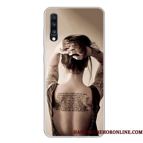 Hoesje Samsung Galaxy A70 Scheppend Zwart Anti-fall, Hoes Samsung Galaxy A70 Zacht Persoonlijktelefoon