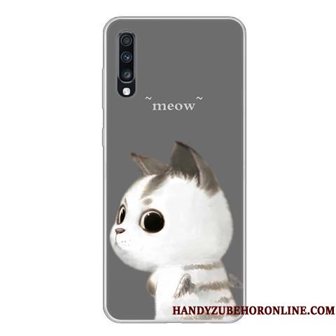 Hoesje Samsung Galaxy A70 Scheppend Zwart Anti-fall, Hoes Samsung Galaxy A70 Zacht Persoonlijktelefoon