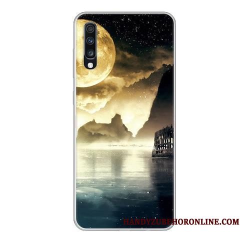 Hoesje Samsung Galaxy A70 Scheppend Zwart Anti-fall, Hoes Samsung Galaxy A70 Zacht Persoonlijktelefoon