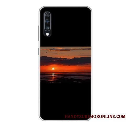 Hoesje Samsung Galaxy A70 Scheppend Zwart Anti-fall, Hoes Samsung Galaxy A70 Zacht Persoonlijktelefoon