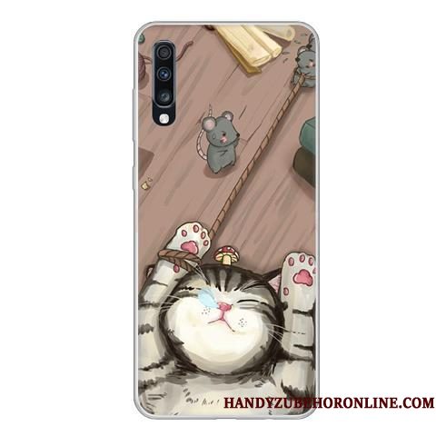 Hoesje Samsung Galaxy A70 Scheppend Zwart Anti-fall, Hoes Samsung Galaxy A70 Zacht Persoonlijktelefoon