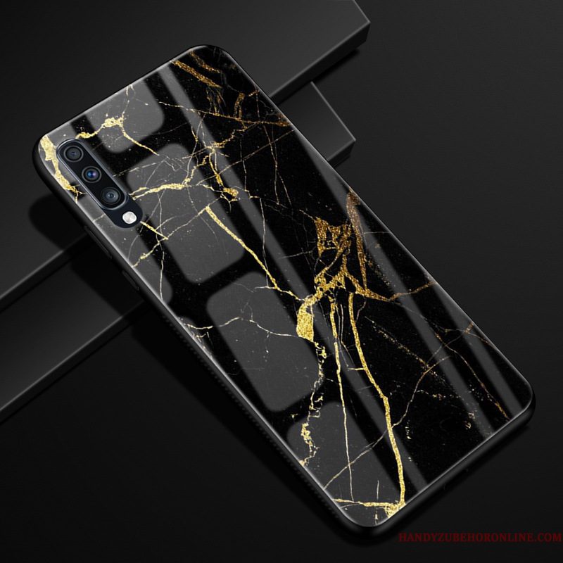 Hoesje Samsung Galaxy A70 Siliconen Anti-fall Zwart, Hoes Samsung Galaxy A70 Zacht Telefoon Glas