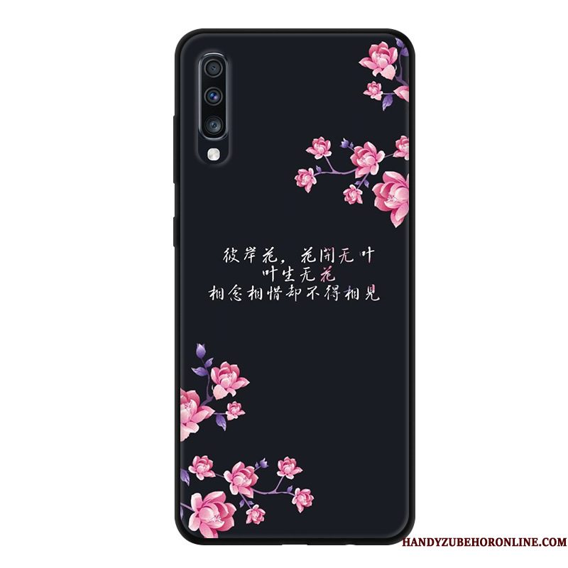 Hoesje Samsung Galaxy A70 Siliconen Schrobben Anti-fall, Hoes Samsung Galaxy A70 Zacht Blauwtelefoon