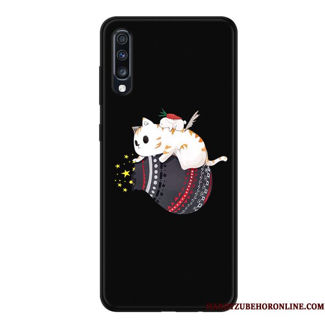 Hoesje Samsung Galaxy A70 Siliconen Schrobben Anti-fall, Hoes Samsung Galaxy A70 Zacht Blauwtelefoon