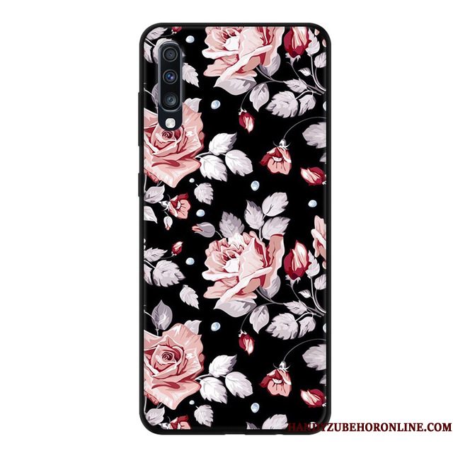 Hoesje Samsung Galaxy A70 Siliconen Schrobben Anti-fall, Hoes Samsung Galaxy A70 Zacht Blauwtelefoon