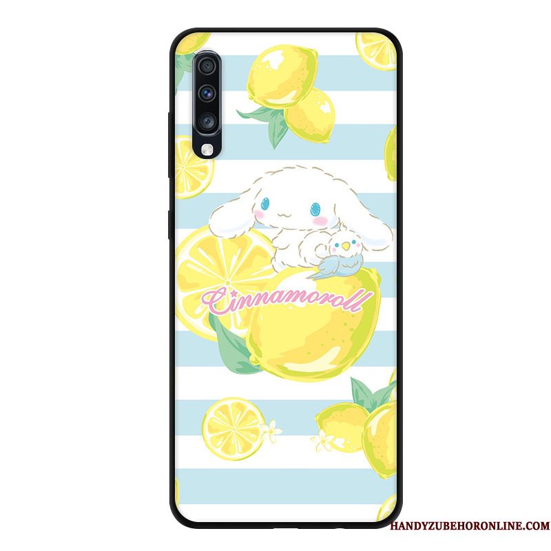 Hoesje Samsung Galaxy A70 Siliconen Schrobben Anti-fall, Hoes Samsung Galaxy A70 Zacht Blauwtelefoon