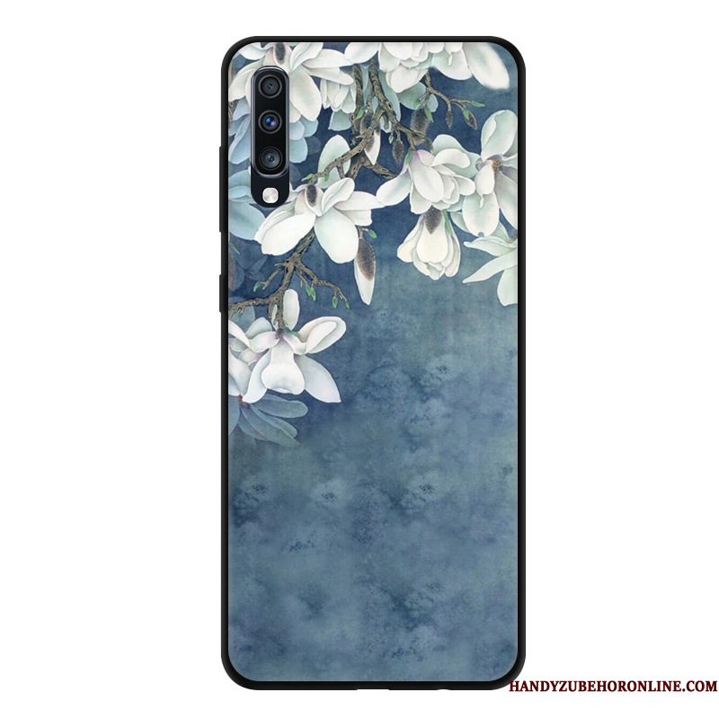 Hoesje Samsung Galaxy A70 Siliconen Schrobben Anti-fall, Hoes Samsung Galaxy A70 Zacht Blauwtelefoon