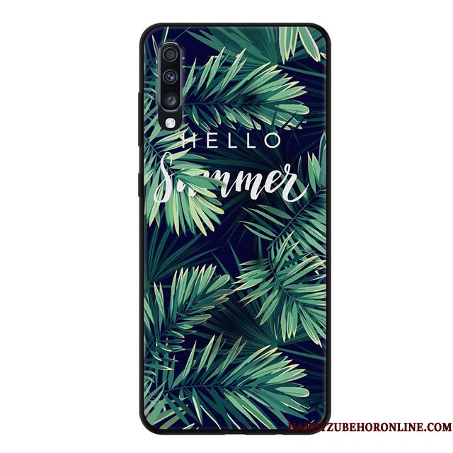 Hoesje Samsung Galaxy A70 Siliconen Schrobben Anti-fall, Hoes Samsung Galaxy A70 Zacht Blauwtelefoon