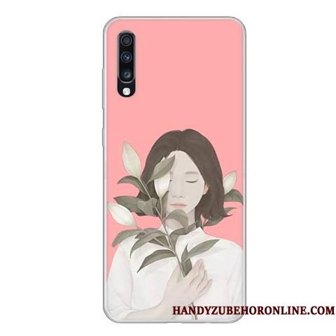 Hoesje Samsung Galaxy A70 Spotprent Groen Wind, Hoes Samsung Galaxy A70 Zacht Anti-falltelefoon