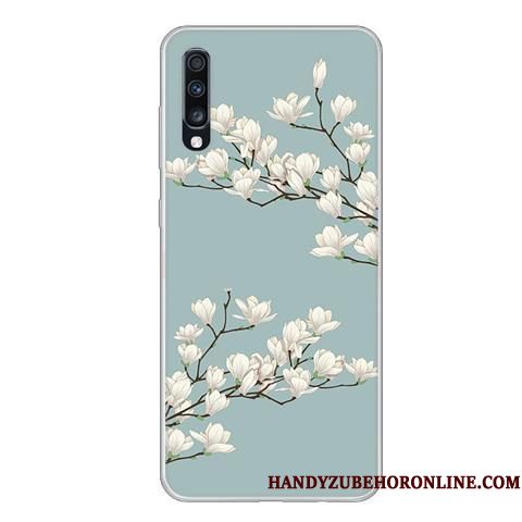 Hoesje Samsung Galaxy A70 Spotprent Groen Wind, Hoes Samsung Galaxy A70 Zacht Anti-falltelefoon