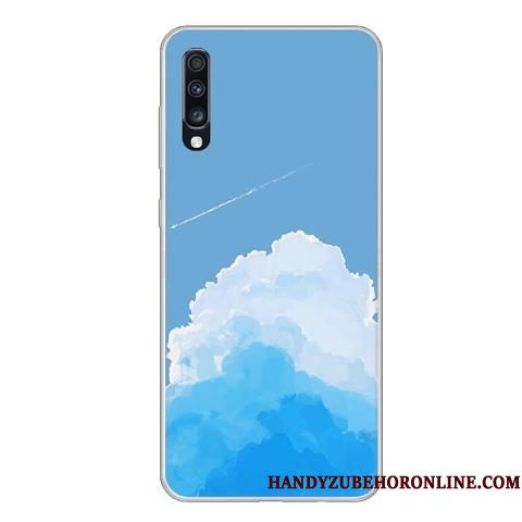 Hoesje Samsung Galaxy A70 Spotprent Groen Wind, Hoes Samsung Galaxy A70 Zacht Anti-falltelefoon